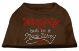 Naughty But Nice Rhinestone Shirts Brown Sm (10)