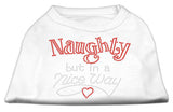 Naughty But Nice Rhinestone Shirts White XS (8)