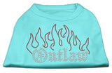 Outlaw Rhinestone Shirts Aqua L (14)