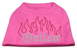 Outlaw Rhinestone Shirts Bright Pink L (14)