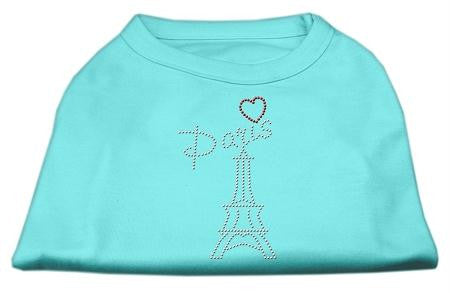 Paris Rhinestone Shirts Aqua XS (8)