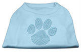 Blue Paw Rhinestud Shirt Baby Blue L (14)