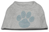 Blue Paw Rhinestud Shirt Grey L (14)