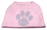 Blue Paw Rhinestud Shirt Light Pink L (14)