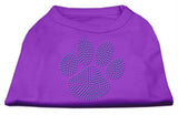 Blue Paw Rhinestud Shirt Purple L (14)