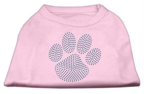 Blue Paw Rhinestud Shirt Light Pink M (12)