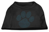 Blue Paw Rhinestud Shirt Black XL (16)