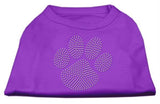 Clear Rhinestone Paw Shirts Purple L (14)