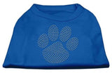 Clear Rhinestone Paw Shirts Blue Med (12)