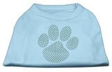 Green Paw Rhinestud Shirts Baby Blue L (14)