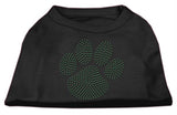 Green Paw Rhinestud Shirts Black L (14)