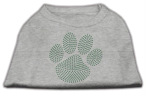 Green Paw Rhinestud Shirts Grey S (10)