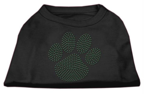 Green Paw Rhinestud Shirts Black XXL (18)