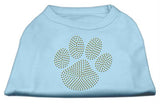 Gold Paw Rhinestud Shirt Baby Blue M (12)