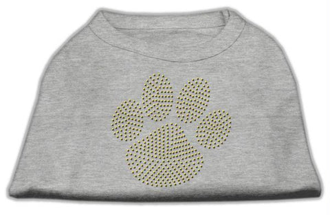 Gold Paw Rhinestud Shirt Grey XS (8)