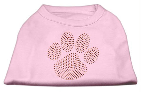 Orange Paw Rhinestud Shirts Light Pink L (14)