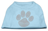 Orange Paw Rhinestud Shirts Baby Blue XS (8)