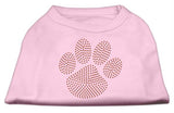 Orange Paw Rhinestud Shirts Light Pink XS (8)