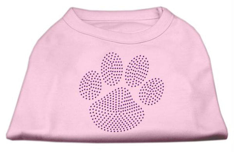 Purple Paw Rhinestud Shirts Light Pink S (10)