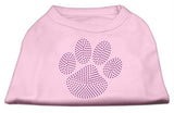 Purple Paw Rhinestud Shirts Light Pink XS (8)