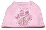 Red Paw Rhinestud Shirts Light Pink XS (8)