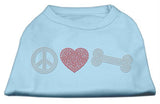 Peace Love and Bone Rhinestone Shirt Baby Blue L (14)