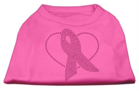 Pink Ribbon Rhinestone Shirts Bright Pink L (14)