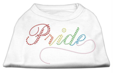 Rainbow Pride Rhinestone Shirts White L (14)