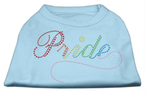 Rainbow Pride Rhinestone Shirts Baby Blue XS (8)