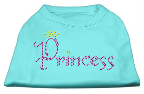 Princess Rhinestone Shirts Aqua L (14)