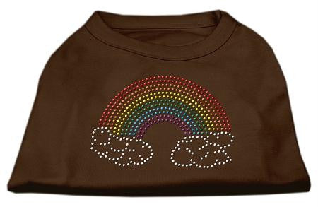 Rhinestone Rainbow Shirts Brown Lg (14)