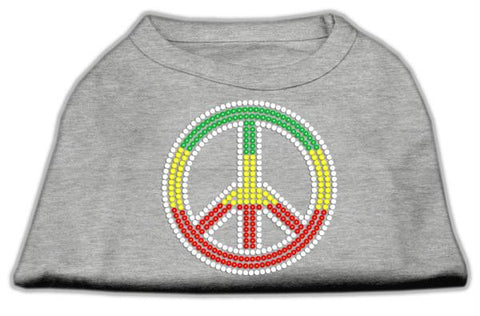 Rasta Peace Sign Shirts Grey L (14)