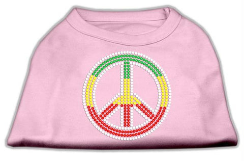 Rasta Peace Sign Shirts Light Pink M (12)