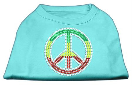 Rasta Peace Sign Shirts Aqua S (10)