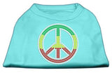 Rasta Peace Sign Shirts Aqua XS (8)