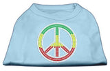 Rasta Peace Sign Shirts Baby Blue XS (8)