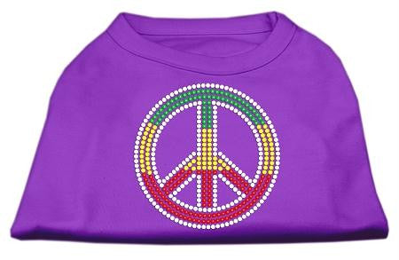 Rasta Peace Sign Shirts Purple XS (8)