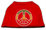 Rasta Peace Sign Shirts Red XS (8)