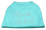 Rich Bitch Rhinestone Shirts Aqua L (14)