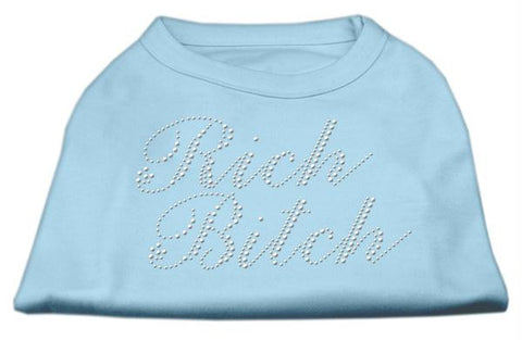 Rich Bitch Rhinestone Shirts Baby Blue XS (8)