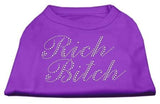 Rich Bitch Rhinestone Shirts Purple XS (8)