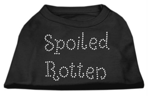 Spoiled Rotten Rhinestone Shirts Black XS (8)