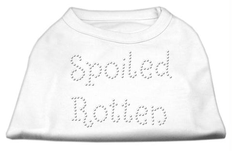 Spoiled Rotten Rhinestone Shirts White XS (8)