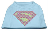 Super! Rhinestone Shirts Baby Blue L (14)