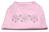 Tropical Flower Rhinestone Shirts Light Pink L (14)