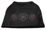 Tropical Flower Rhinestone Shirts Black M (12)