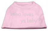 Who Loves Ya Baby? Rhinestone Shirts Light Pink L (14)