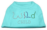 Wild Child Rhinestone Shirts Aqua L (14)