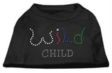 Wild Child Rhinestone Shirts Black L (14)