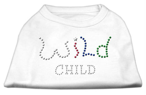 Wild Child Rhinestone Shirts White S (10)